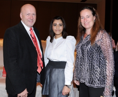 Anam Sami (centre) is a relatively new recruit to the KPMG ranks. She has already achieved two global first prizes in Law and Auditing as part of her ACCA studies in the last two sittings and recently scored an almost unprecedented 100% in her Law paper.